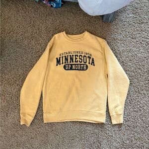 Minnesota Up North Mustard Sweatshirt